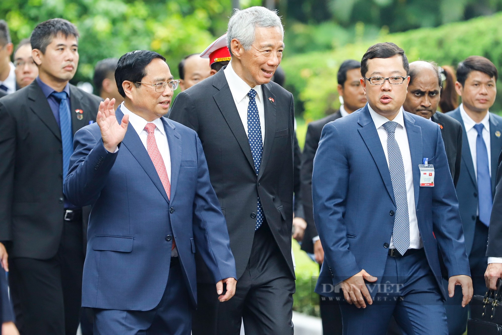 Hình ảnh Thủ tướng Phạm Minh Chính chủ trì Lễ đón Thủ tướng Singapore Lý Hiển Long  - Ảnh 8.