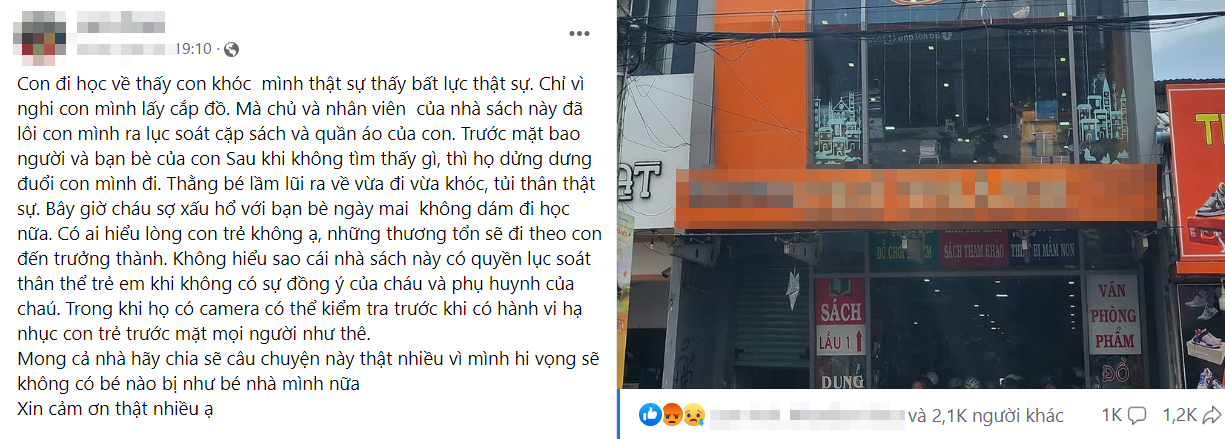 Xử phạt bảo vệ nhà sách C.T tại TP.Đà Lạt vì lục soát cháu bé nghi ăn trộm đồ - Ảnh 1.