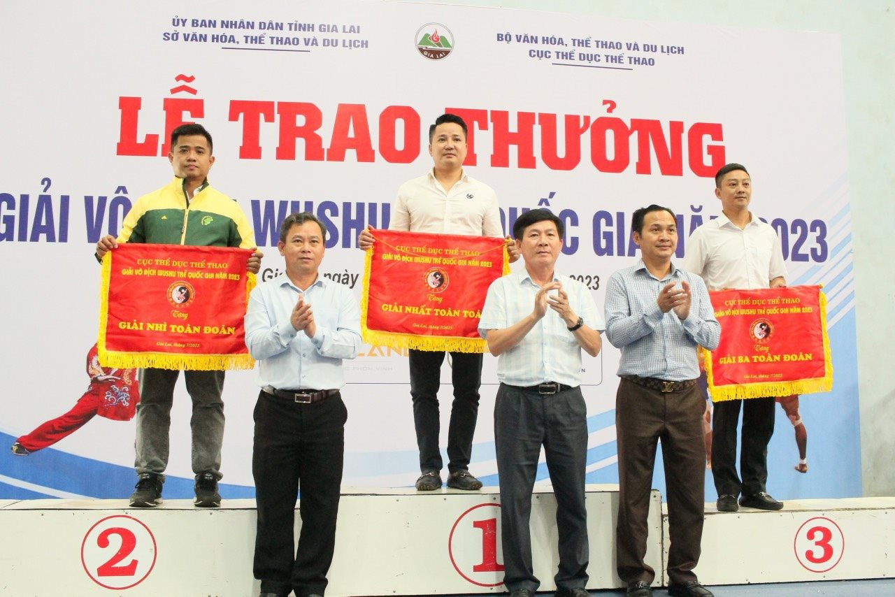Hà Nội giành ngôi nhất toàn đoàn Giải vô địch wushu trẻ quốc gia 2023 - Ảnh 1.