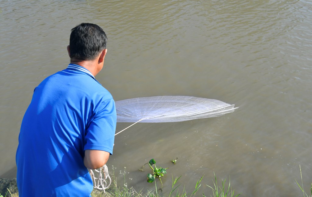 An Giang: Về miền Tây, đi chài cá &quot;thập cẩm&quot;, trải nghiệm cuộc &quot;đấu trí&quot; với lũ cá trong kênh - Ảnh 6.