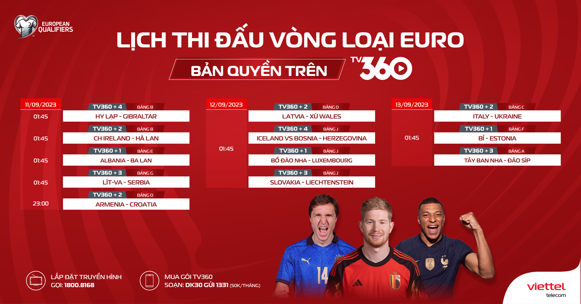 Xem trực tiếp vòng loại EURO 2024 miễn phí trên TV360 Viettel - Ảnh 3.