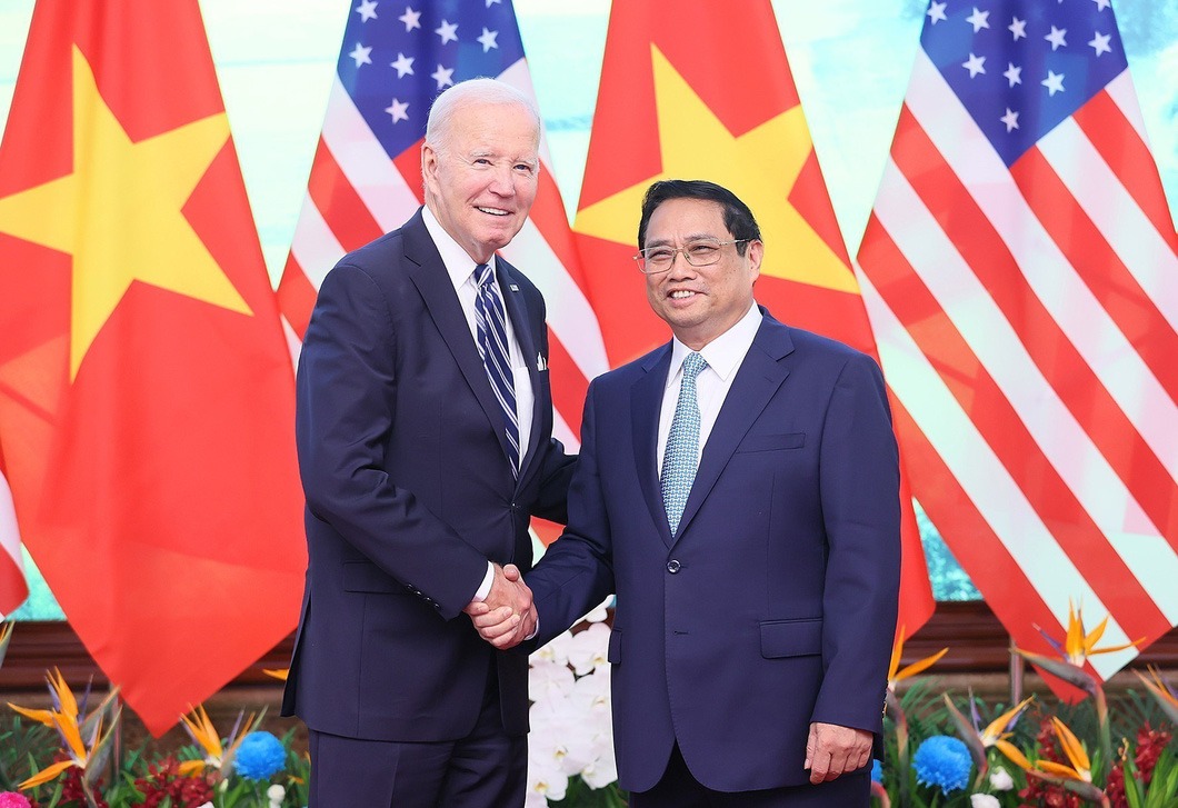 Hình ảnh Thủ tướng Phạm Minh Chính hội kiến Tổng thống Joe Biden - Ảnh 1.