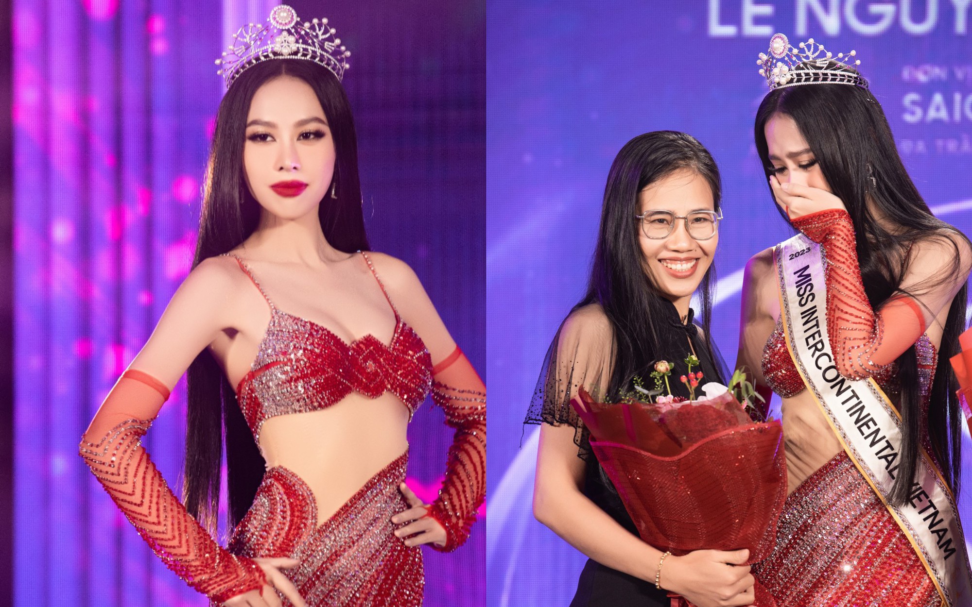 Á hậu Ngọc Hằng "lột xác" quyến rũ, bật khóc bên mẹ trước ngày thi Hoa hậu Liên lục địa 2023