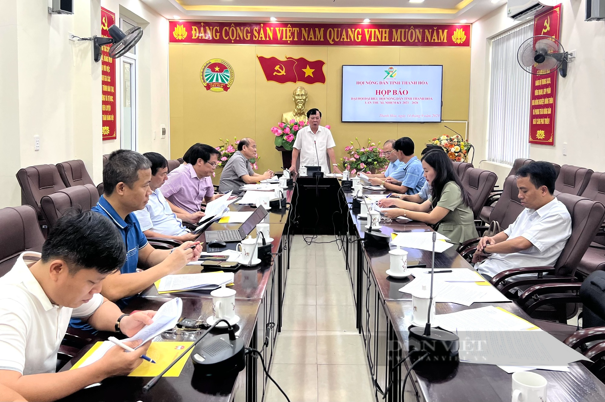Hội Nông dân tỉnh Thanh Hoá họp báo chuẩn bị công tác tổ chức Đại hội đại biểu lần thứ XI, nhiệm kỳ 2023–2028 - Ảnh 1.