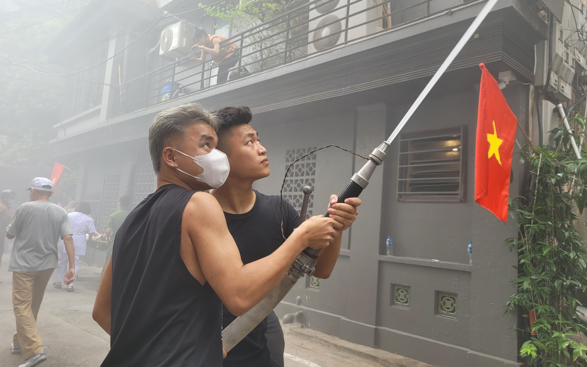 Quận Ba Đình: Diễn tập phòng cháy chữa cháy tại phường Điện Biên