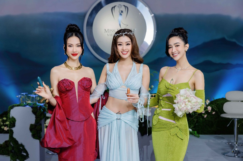 3 mỹ nhân đối đầu &quot;nảy lửa&quot; giành thí sinh trước chung kết Miss Earth Vietnam 2023: Hoa hậu Khánh Vân nổi bật nhất?  - Ảnh 1.