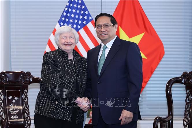 Thủ tướng Phạm Minh Chính tiếp Cố vấn An ninh Quốc gia, Bộ trưởng Tài chính Hoa Kỳ - Ảnh 3.