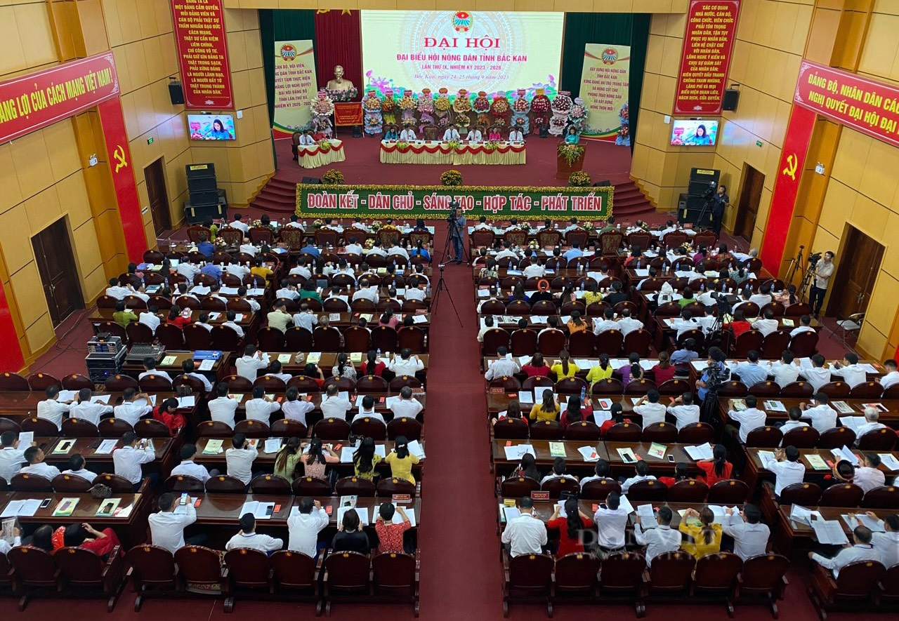 255 đại biểu chính thức dự Đại hội đại biểu Hội Nông dân tỉnh Bắc Kạn nhiệm kỳ 2023 - 2028 - Ảnh 1.