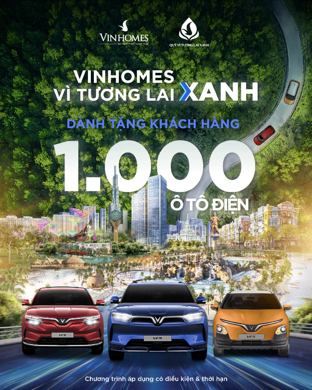  Vinhomes tặng 1000 ô tô điện VinFast cho khách hàng - Ảnh 1.