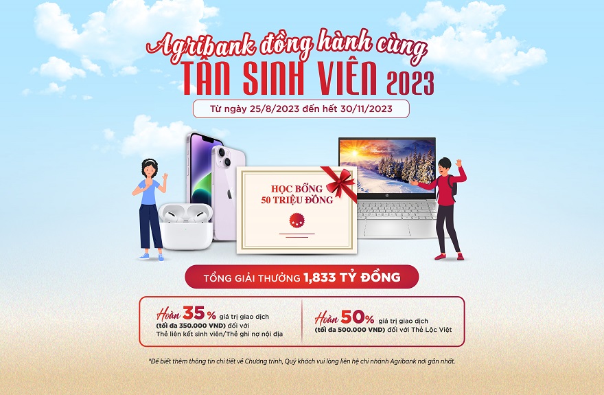 Agribank dành 1,833 tỷ đồng tặng Tân sinh viên 2023 - Ảnh 1.