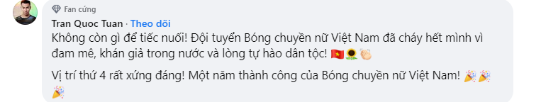 ĐT bóng chuyền nữ Việt Nam hụt vé dự World Cup, CĐV vẫn “thi nhau” chúc mừng - Ảnh 9.
