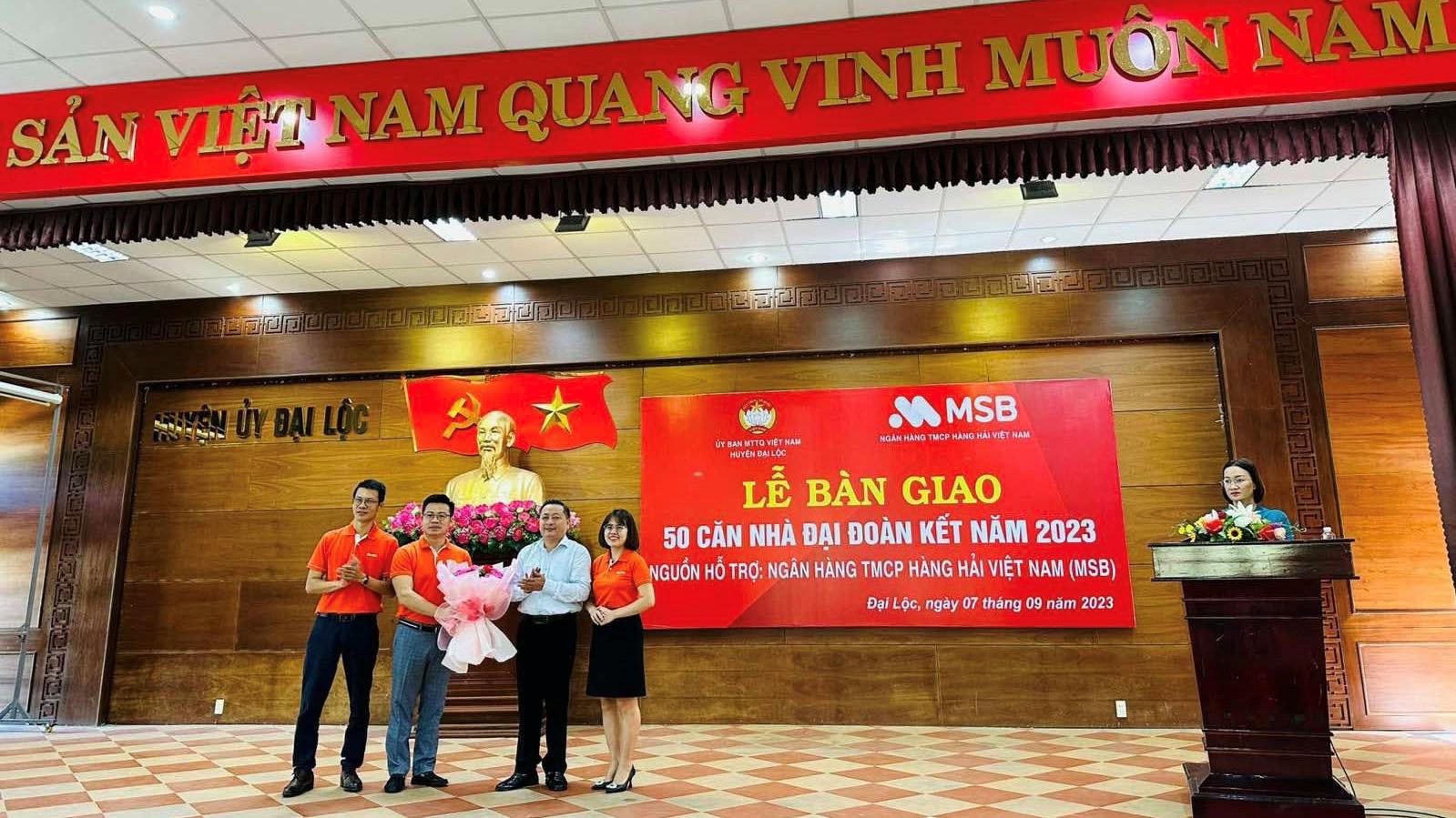 MSB bàn giao 100 căn nhà đại đoàn kết cho hộ nghèo tại Quảng Nam - Ảnh 1.