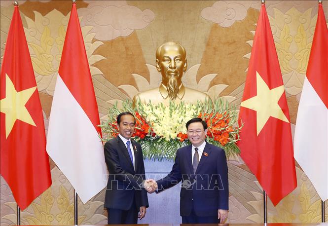 Thủ tướng Phạm Minh Chính, Chủ tịch Quốc hội Vương Đình Huệ hội kiến Tổng thống Indonesia Joko Widodo- Ảnh 3.