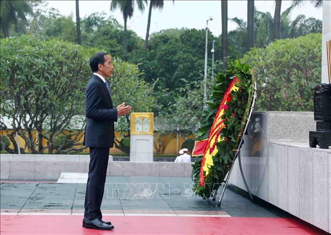 Tổng thống Indonesia vào Lăng viếng Chủ tịch Hồ Chí Minh và màn bắn đại bác chào mừng ông tại Hà Nội- Ảnh 4.