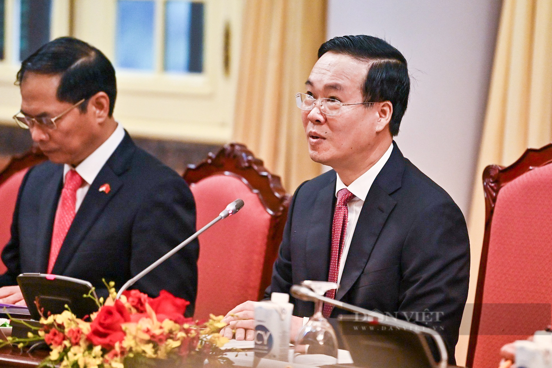 Hình ảnh Chủ tịch nước Võ Văn Thưởng chủ trì lễ đón Tổng thống Indonesia Joko Widodo thăm Việt Nam- Ảnh 8.