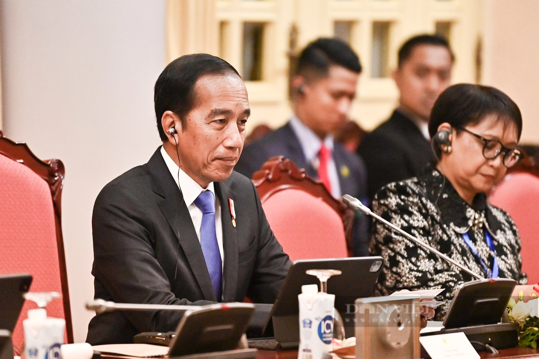 Hình ảnh Chủ tịch nước Võ Văn Thưởng chủ trì lễ đón Tổng thống Indonesia Joko Widodo thăm Việt Nam- Ảnh 9.