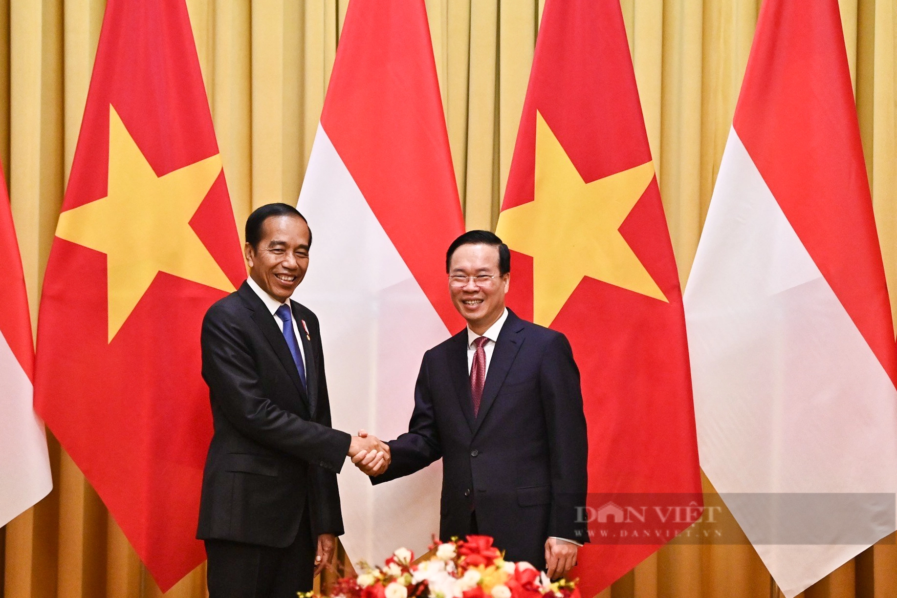 Hình ảnh Chủ tịch nước Võ Văn Thưởng chủ trì lễ đón Tổng thống Indonesia Joko Widodo thăm Việt Nam- Ảnh 10.