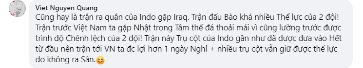 CĐV Việt Nam đánh giá thế nào về ĐT Indonesia sau trận thua ĐT Iraq?- Ảnh 2.