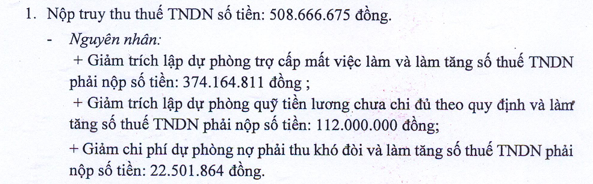 VAF bị truy thu hơn 500 triệu đồng tiền thuế- Ảnh 1.