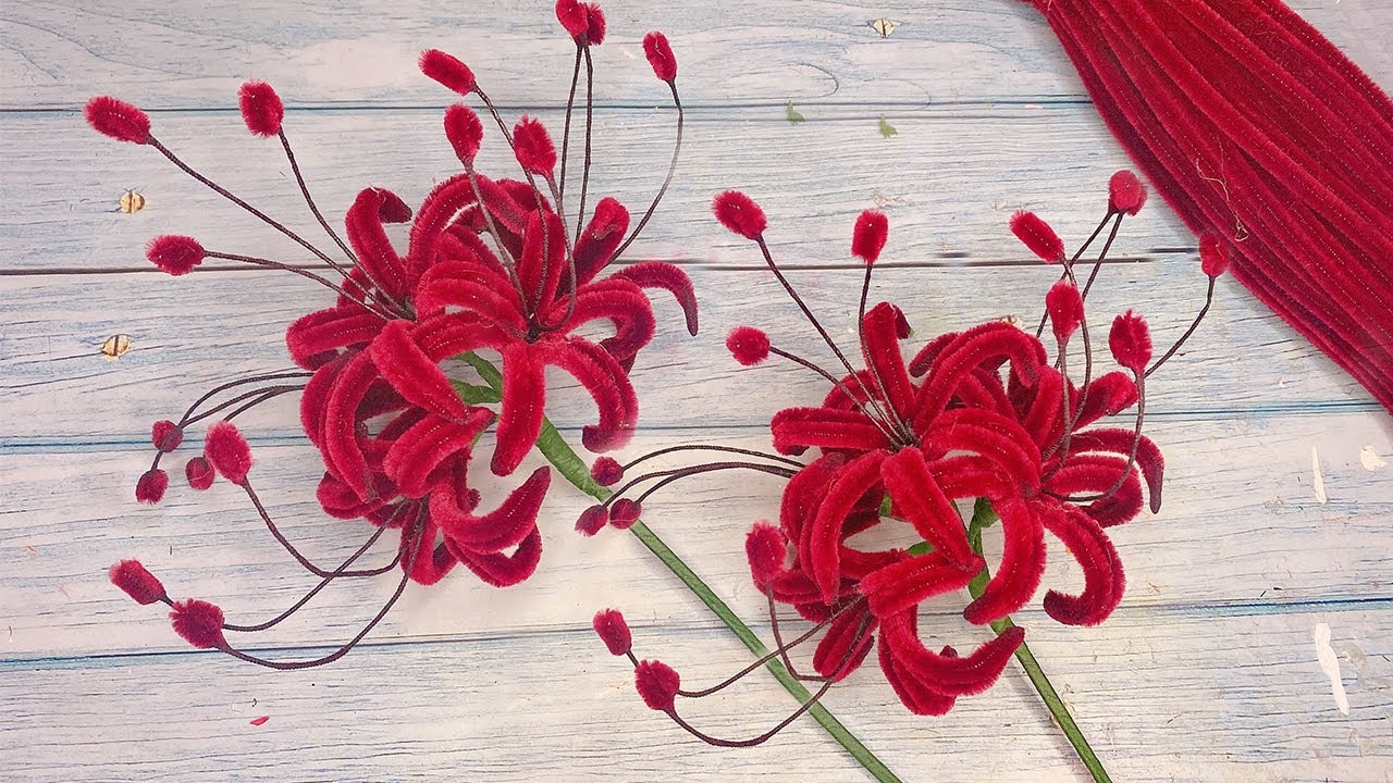Học cách làm hoa bỉ ngạn bằng kẽm nhung để có bó hoa lộng lẫy chơi Xuân, đón Tết- Ảnh 3.