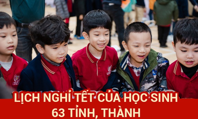 Lịch nghỉ Tết Nguyên đán 2024 của học sinh: Thêm 4 tỉnh thành mới nhất công bố- Ảnh 1.