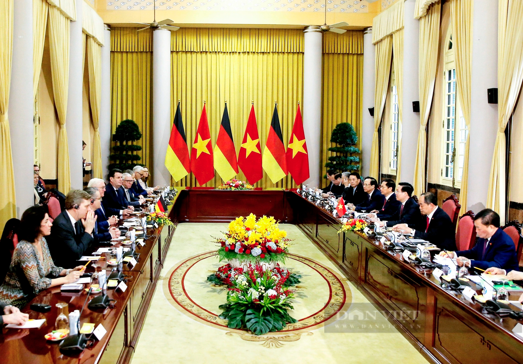 Hình ảnh Lễ đón Tổng thống Đức Frank-Walter Steinmeier và Phu nhân thăm cấp Nhà nước tới Việt Nam- Ảnh 9.