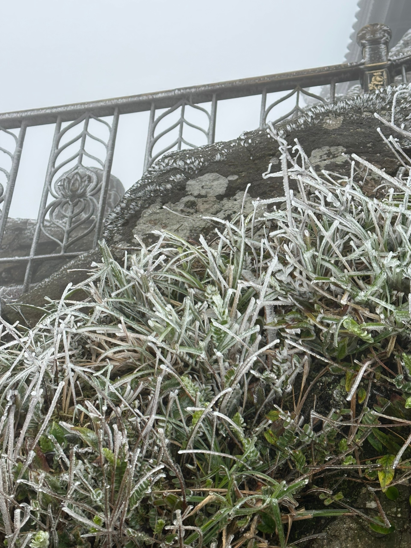 Nhiệt độ xuống 0 độ C, chùa Đồng trên non thiêng Yên Tử xuất hiện băng giá- Ảnh 5.