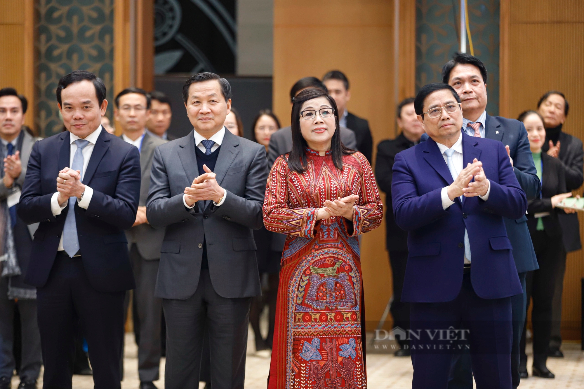 Hình ảnh Thủ tướng Phạm Minh Chính và Phu nhân chủ trì buổi gặp mặt, chiêu đãi đoàn ngoại giao tại Việt Nam- Ảnh 8.