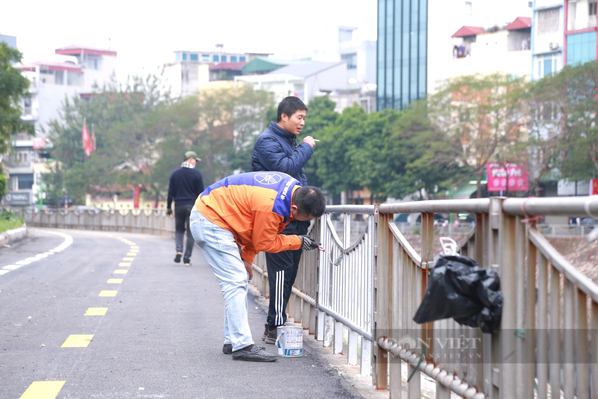 Cận cảnh tuyến đường gần 4 km dành riêng cho xe đạp tại Hà Nội- Ảnh 7.
