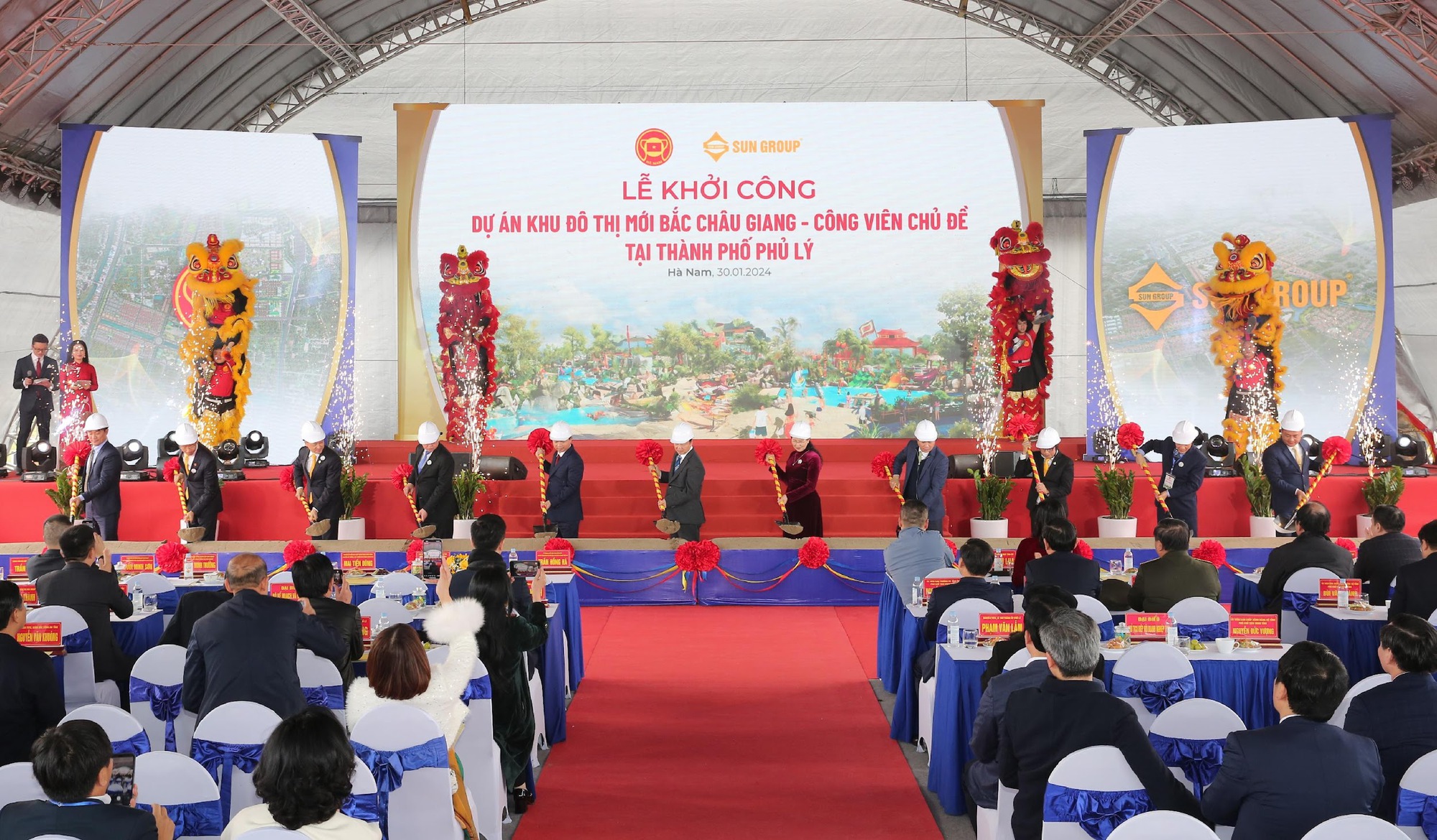 Sun Group khởi công giai đoạn I Tổ hợp dự án Khu đô thị mới Bắc Châu Giang- Ảnh 2.