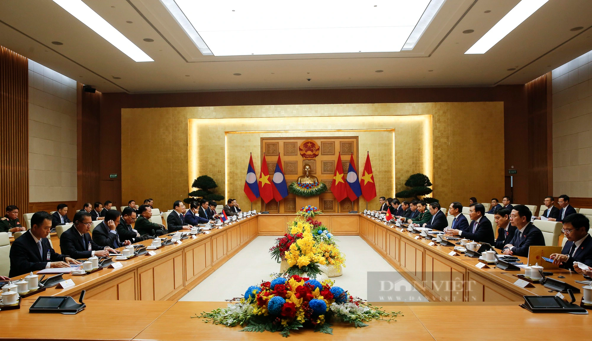 Hình ảnh Thủ tướng Chính phủ Phạm Minh Chính chủ trì Lễ đón Thủ tướng Lào thăm chính thức Việt Nam- Ảnh 10.