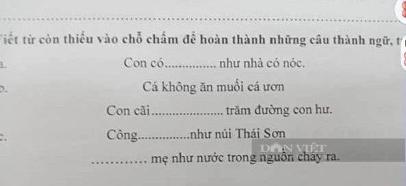 Cô giáo hỏi "Con có... như nhà có nóc", học sinh tiểu học bất ngờ điền 1 từ khiến ai cũng ôm bụng cười- Ảnh 1.