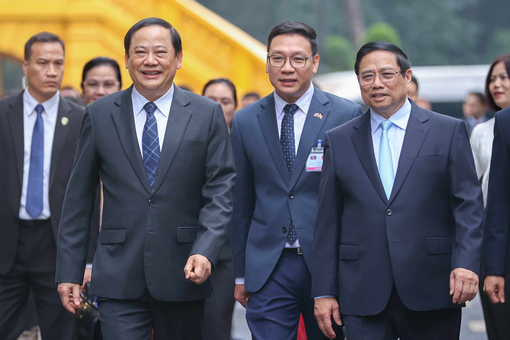 Thủ tướng Phạm Minh Chính chủ trì Lễ đón trọng thể Thủ tướng Lào Sonexay Siphandone- Ảnh 2.