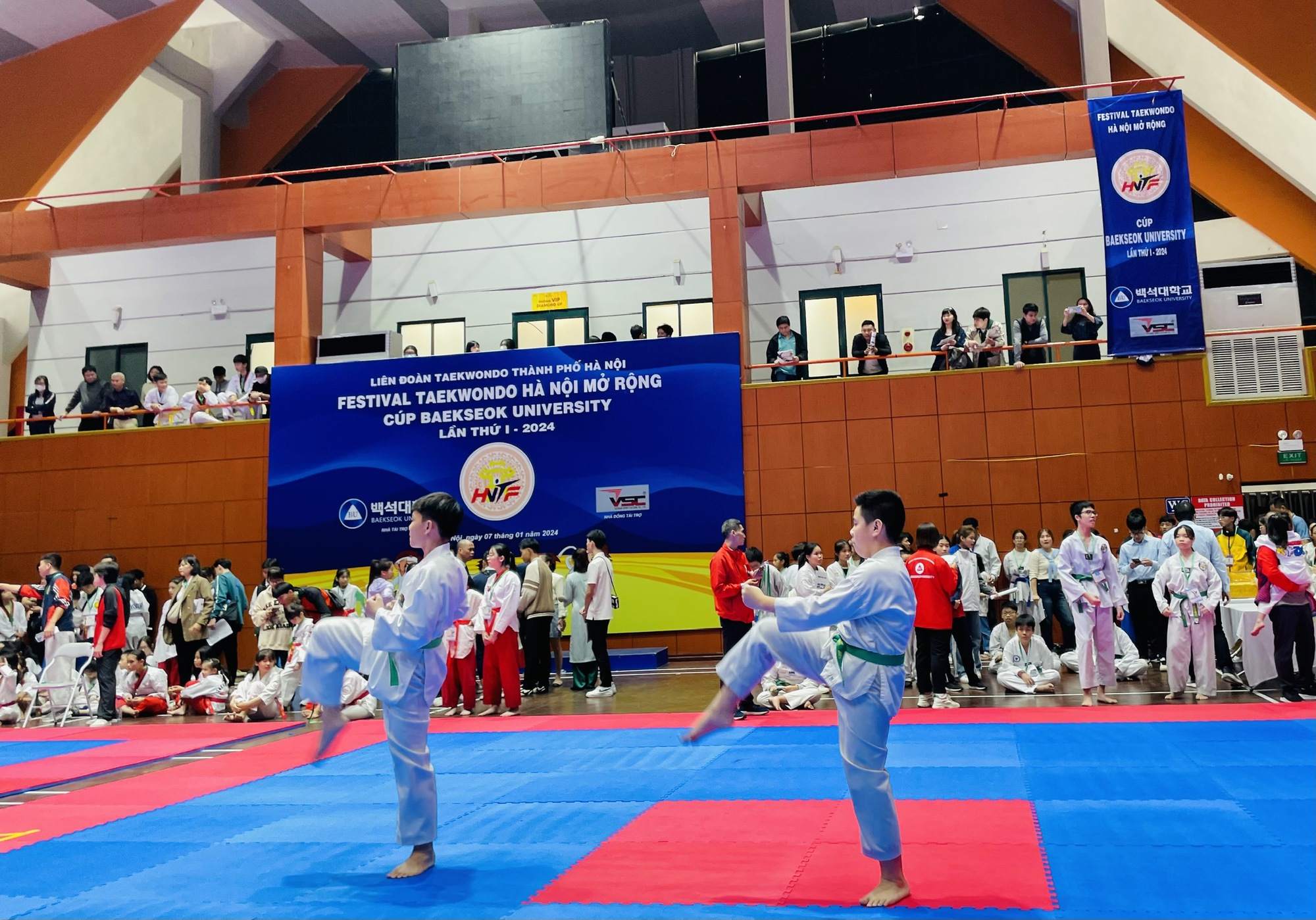Võ sĩ bịt mắt tung quyền ảo diệu tại Festival Taekwondo Hà Nội mở rộng- Ảnh 3.