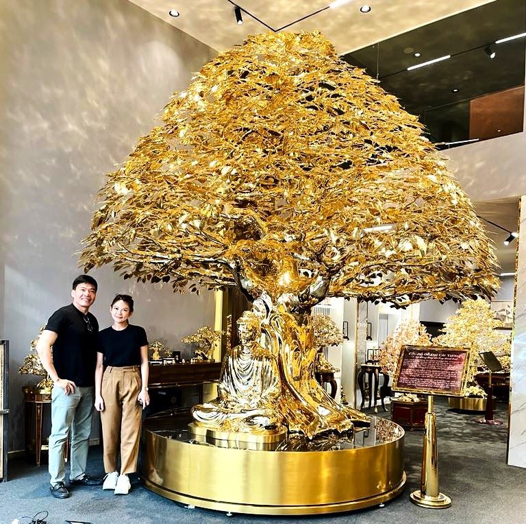 60 nghệ nhân chế tác cây bồ đề mạ vàng chưng Tết giá 24 tỷ đồng- Ảnh 9.