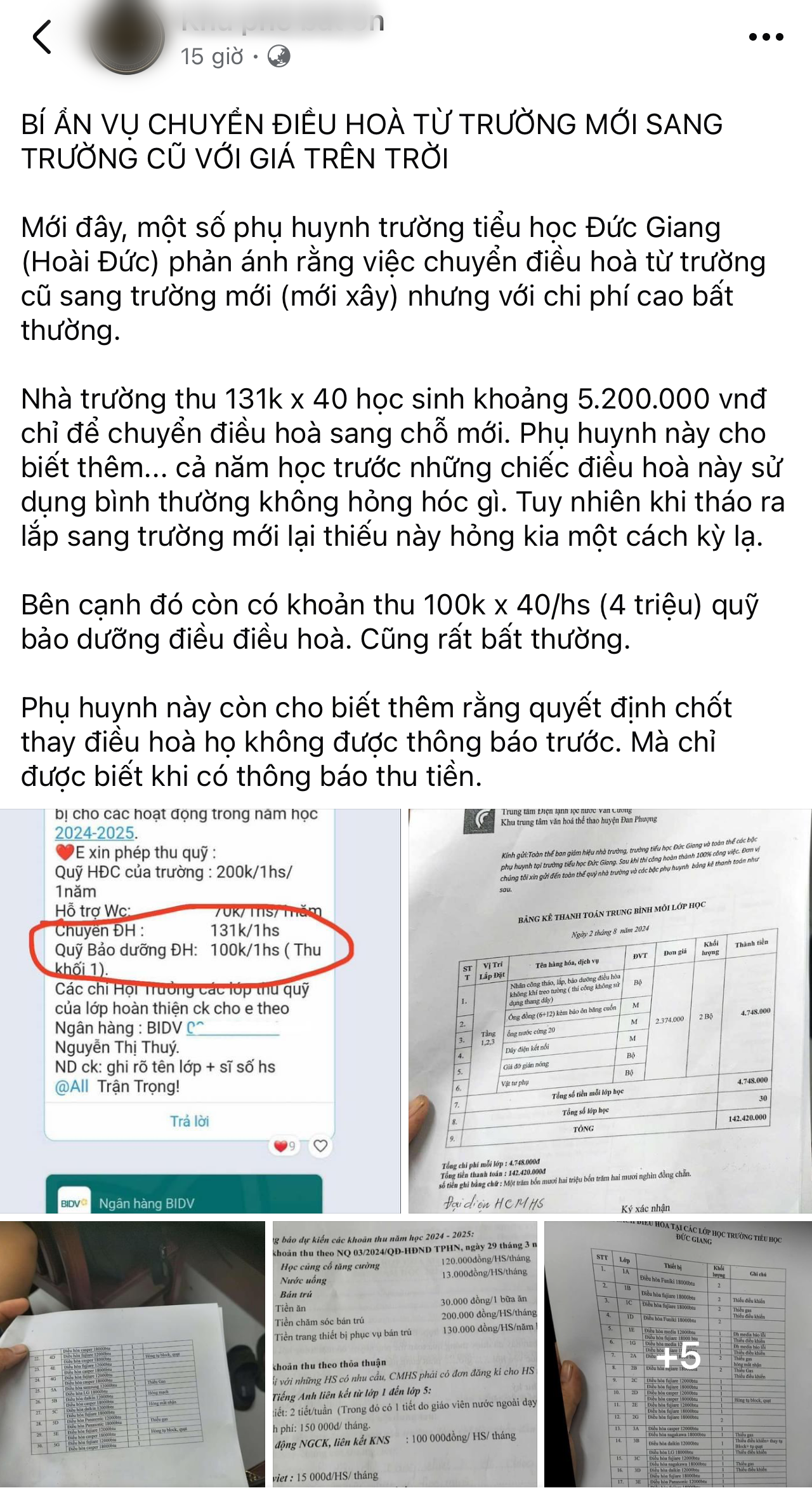 Phụ huynh than thở giá lắp đặt điều hoà "như trên trời", trường tiểu học ở Hà Nội nói gì?- Ảnh 1.