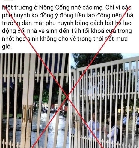 Công an xác minh thông tin nhà trường "dằn mặt" phụ huynh bằng cách bắt học sinh dọn vệ sinh đến tối- Ảnh 1.