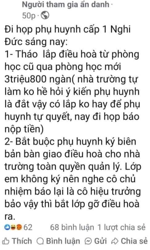 Vụ di dời điều hòa hơn 3,8 triệu đồng/lớp: Trường mới chưa nghiệm thu đã đưa vào sử dụng- Ảnh 5.