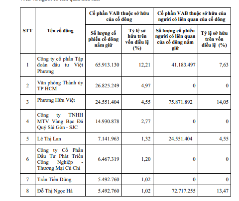 Lộ diện 8 cổ đông chi phối gần 30% vốn VietABank- Ảnh 1.