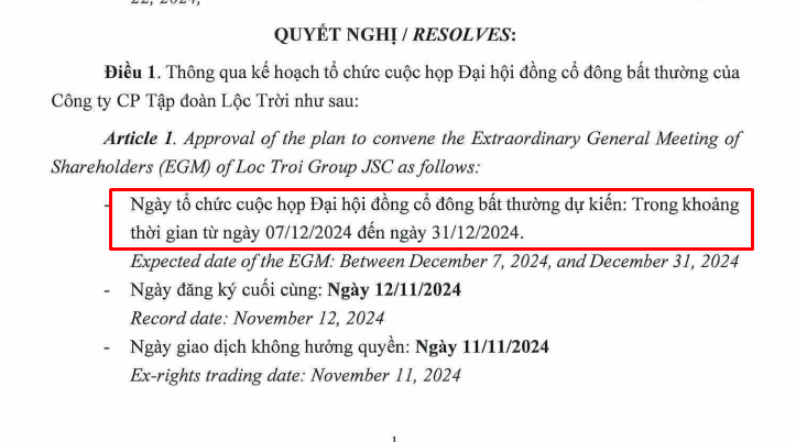 Lộc Trời triệu tập ĐHĐCĐ bất thường bàn chuyện  - Ảnh 1.