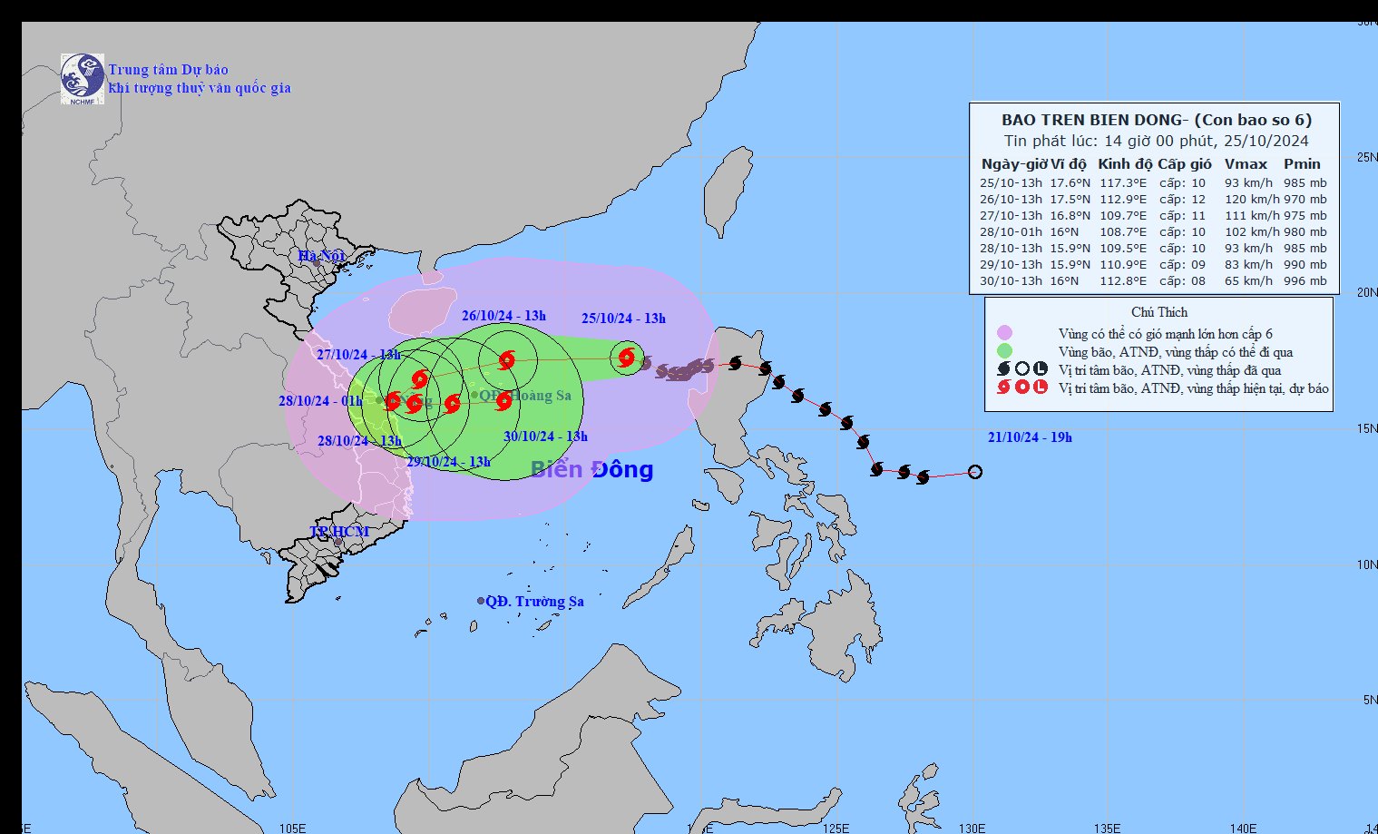 TIN BÃO SỐ 6 MỚI NHẤT: Ảnh hưởng hoàn lưu bão số 6, nơi nào sẽ hứng mưa rất lớn? - Ảnh 1.
