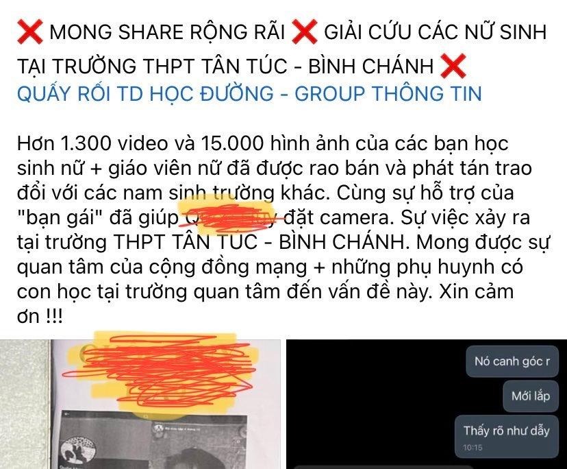 Thông tin chính thức về vụ việc một nam sinh bị nghi đặt thiết bị quay lén trong nhà vệ sinh nữ - Ảnh 1.