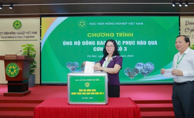 Học viện Nông nghiệp Việt Nam chung tay hỗ trợ đồng bào khắc phục hậu quả cơn bão số 3 - Ảnh 1.