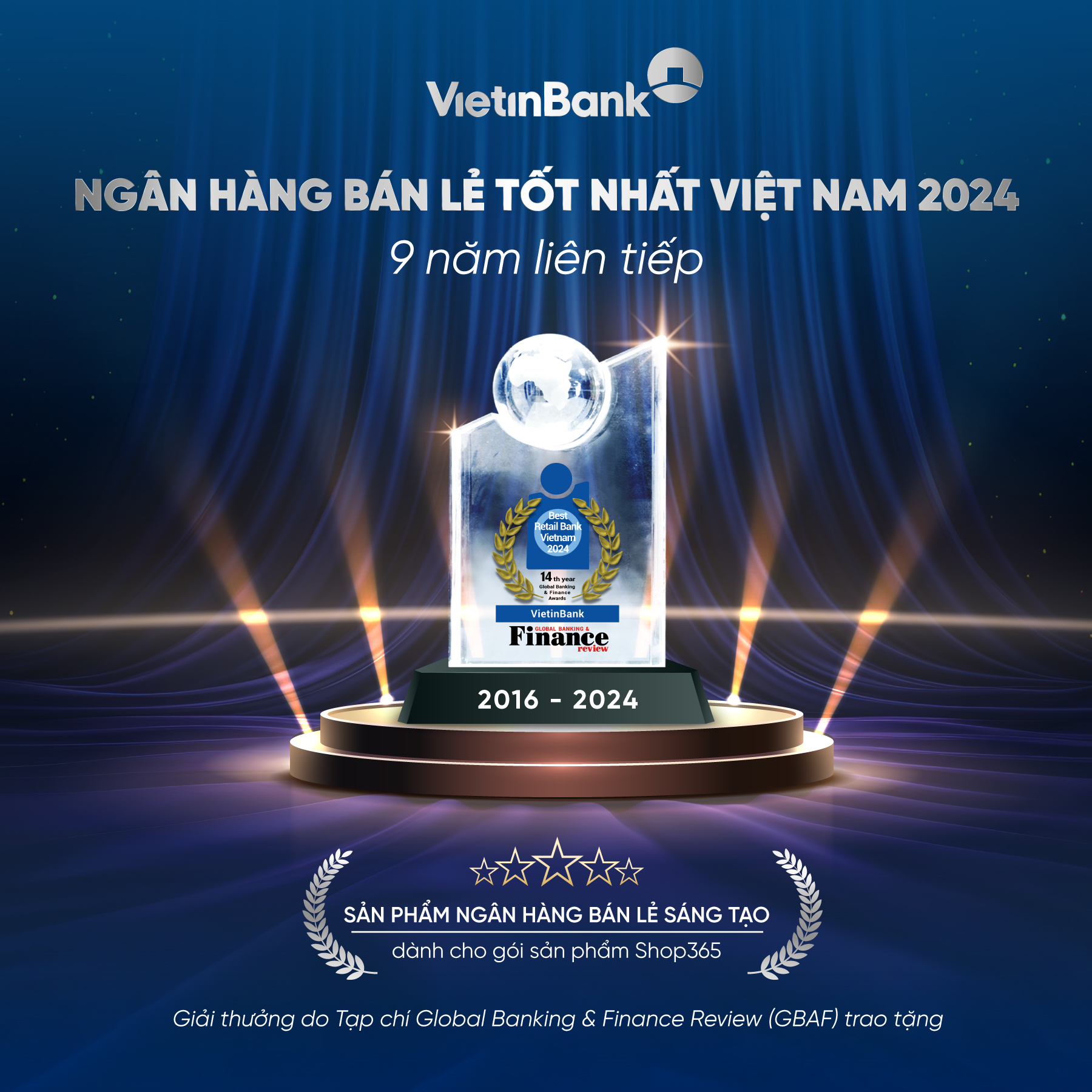 VietinBank 9 năm liên tiếp được vinh danh "Ngân hàng bán lẻ tốt nhất Việt Nam" - Ảnh 1.