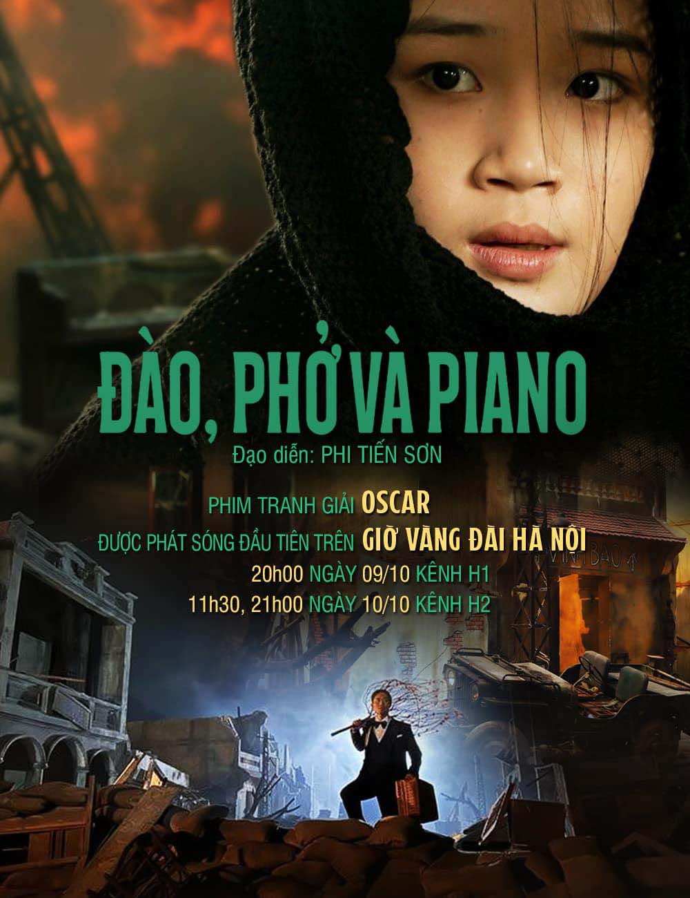 “Đào, Phở và Piano” – Phim tranh giải Oscar được phát sóng đầu tiên trên giờ vàng Đài Hà Nội - Ảnh 1.