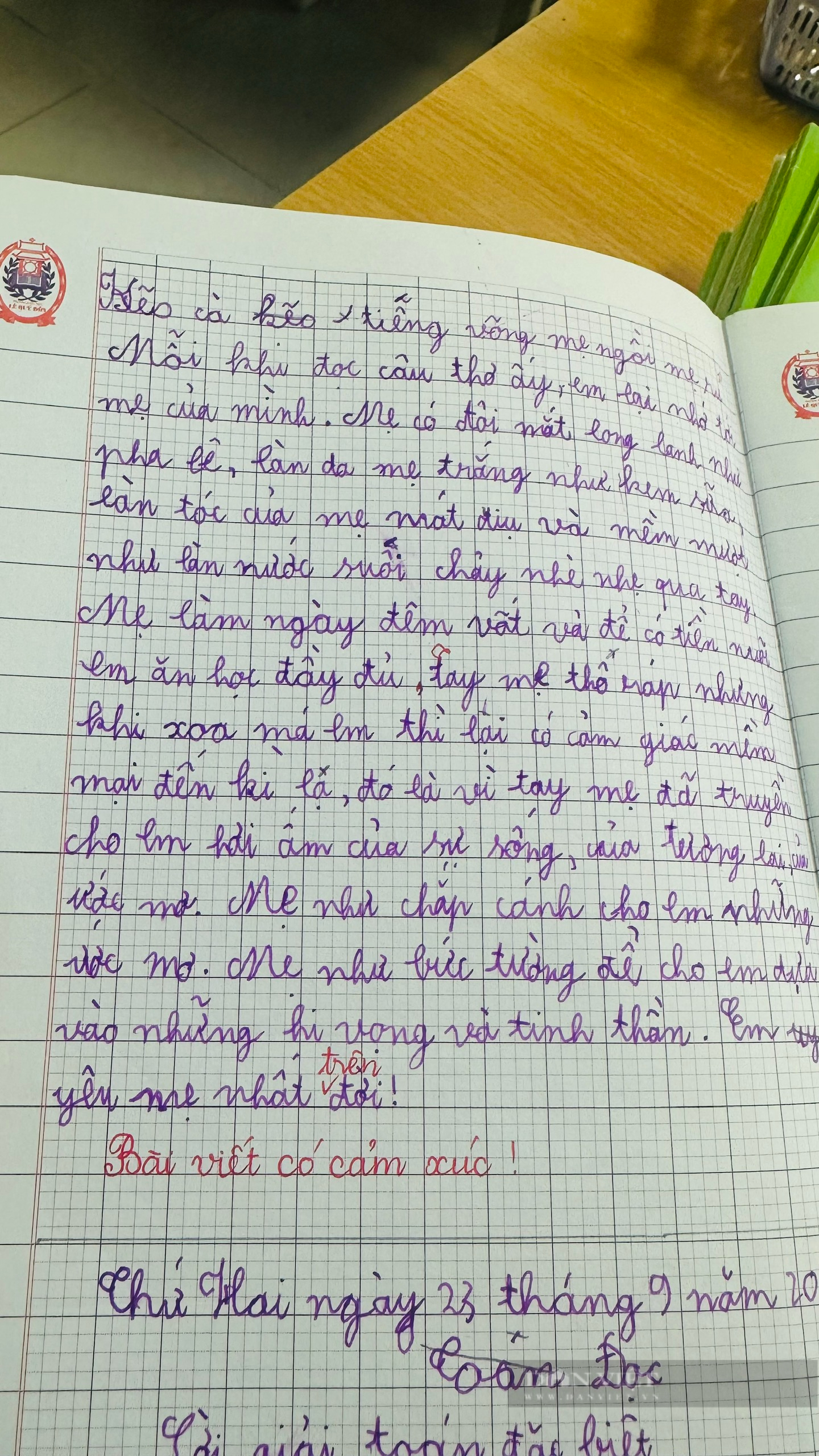 Cậu bé lớp 3 ở Hà Nội viết bài văn tả mẹ "hay hơn văn mẫu": Bí quyết của cô giáo chủ nhiệm  - Ảnh 3.