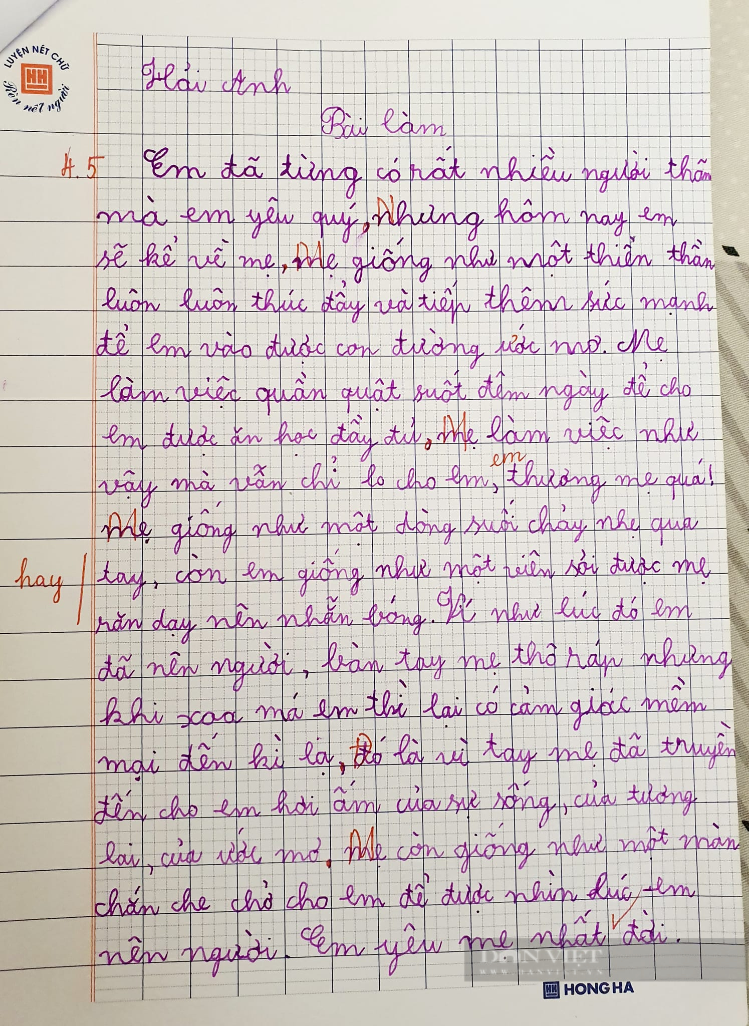 Cậu bé lớp 3 ở Hà Nội viết bài văn tả mẹ "hay hơn văn mẫu": Bí quyết của cô giáo chủ nhiệm  - Ảnh 1.