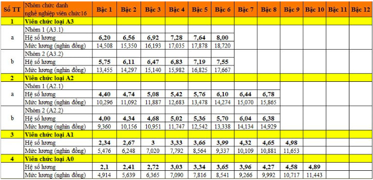 Mức tiền lương công chức thấp nhất, cao nhất Việt Nam năm 2024 là bao nhiêu? - Ảnh 2.