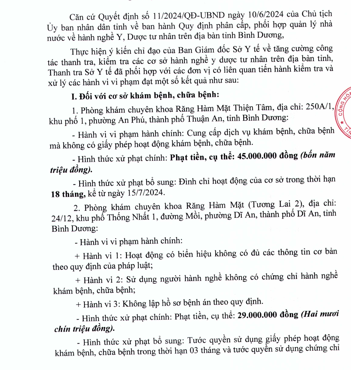 Hàng loạt phòng khám nha khoa, quầy thuốc tây tại Bình Dương bị xử phạt - Ảnh 2.