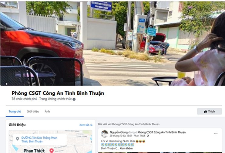 Phòng CSGT Công an tỉnh Bình Thuận thông tin về tài khoản Facebook giả mạo CSGT có ý đồ xấu- Ảnh 1.